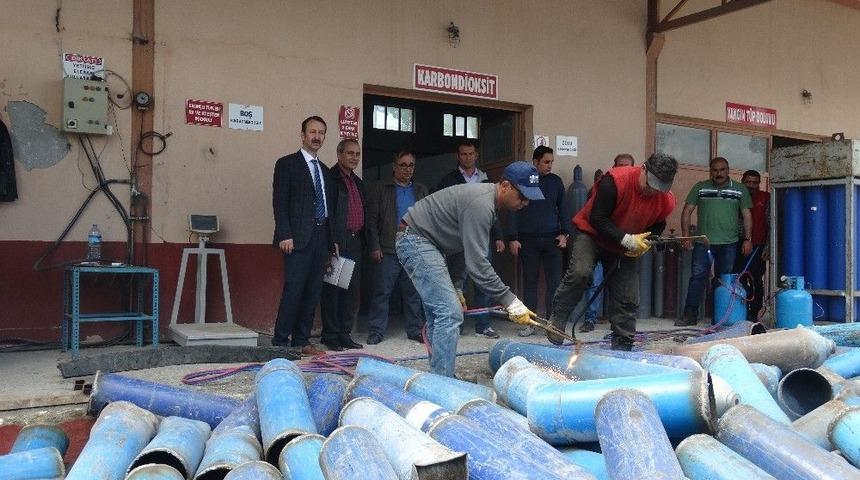 Van’da 850 Adet Basınçlı Tüp Hurdaya Çıkarıldı