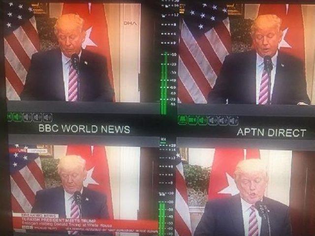 Erdoğan Ve Trump Ortak Basın Açıklamasını Birçok Haber Kanalı Canlı Yaınladı