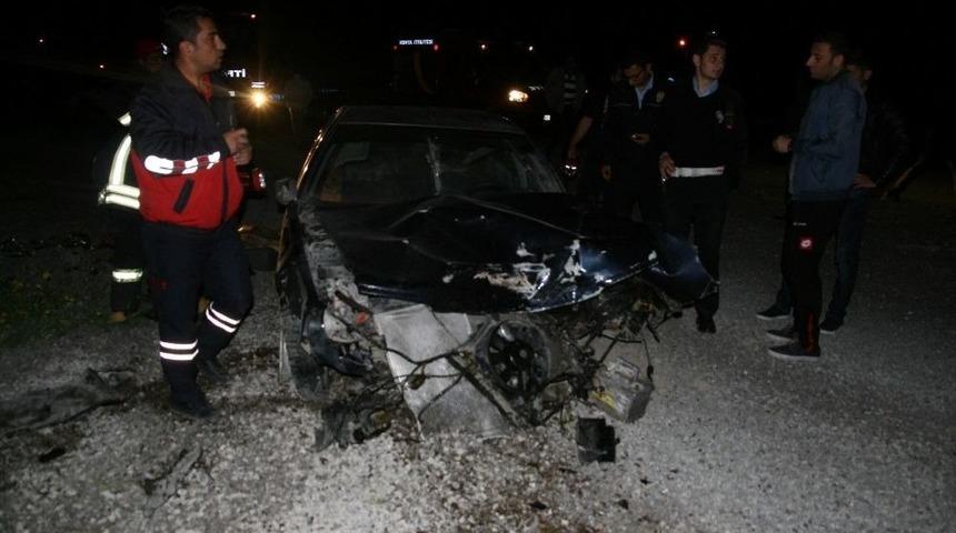 Kulu&rsquo;da Devrilen Otomobilin S&uuml;r&uuml;c&uuml;s&uuml; Yaralandı