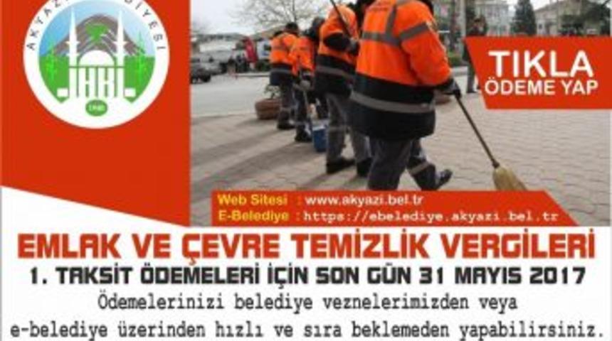 &Ccedil;evre Temizlik Vergisi &Ouml;demesi İ&ccedil;in Son G&uuml;n 31 Mayıs