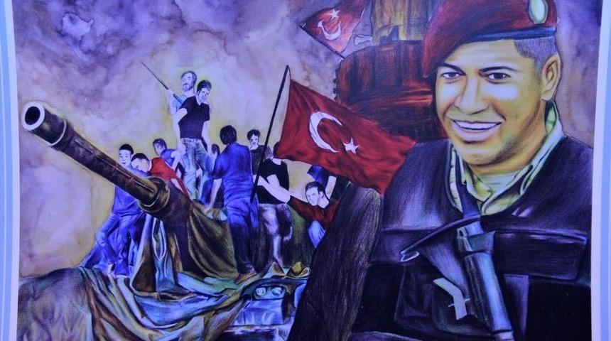 15 Temmuz Ruhu Kompozisyon Ve Resim Yarışmasının Kazananları &Ouml;d&uuml;llerini Aldı
