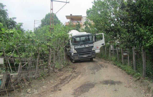 Fatsa’da Beton Yol Çalışması