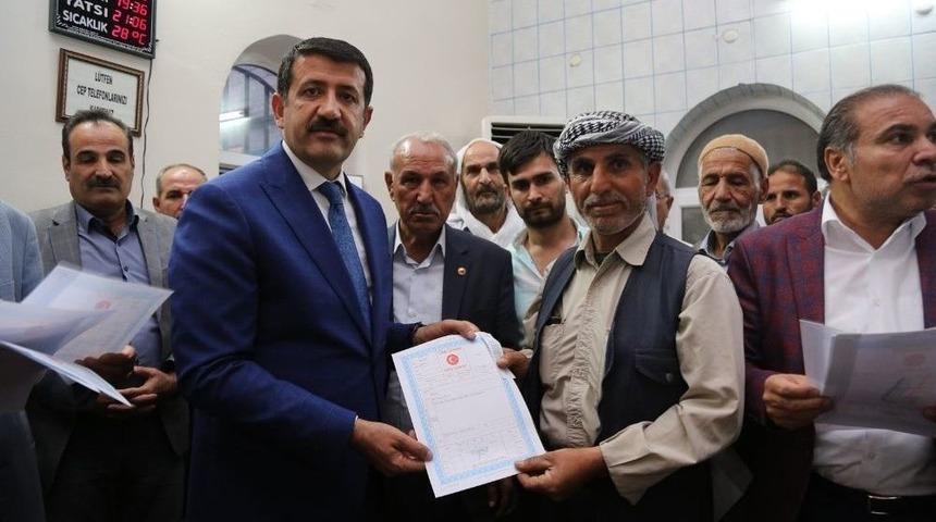 Eyy&uuml;biye&rsquo;de 98 Aileye Tapu Dağıtıldı