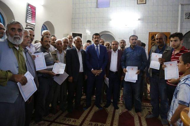 Eyy&uuml;biye&rsquo;de 98 Aileye Tapu Dağıtıldı 1