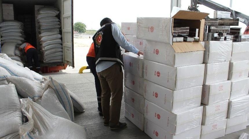 Ambarlı Limanı&rsquo;nda Rekor Sayıda Ka&ccedil;ak Sigara Ele Ge&ccedil;irildi