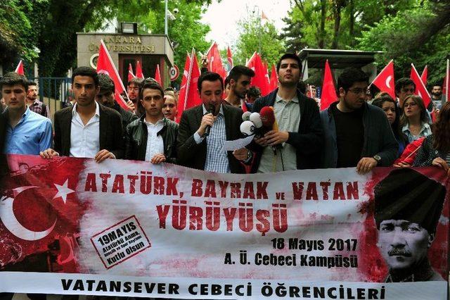 Aü Cebeci Kampüsü’nde “atatürk Ve Bayrak” Yürüyüşü