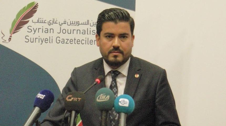Suriye Gazeteciler Kul&uuml;b&uuml;&rsquo;nden Gaziantep Basınına Teşekk&uuml;r Plaketi