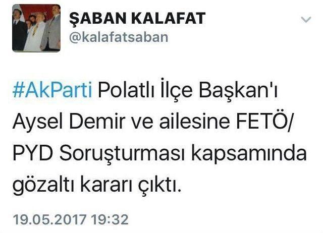 Ak Parti Polatlı İlçe Başkanı Demir’den Fetö İddialarına Yalanlama