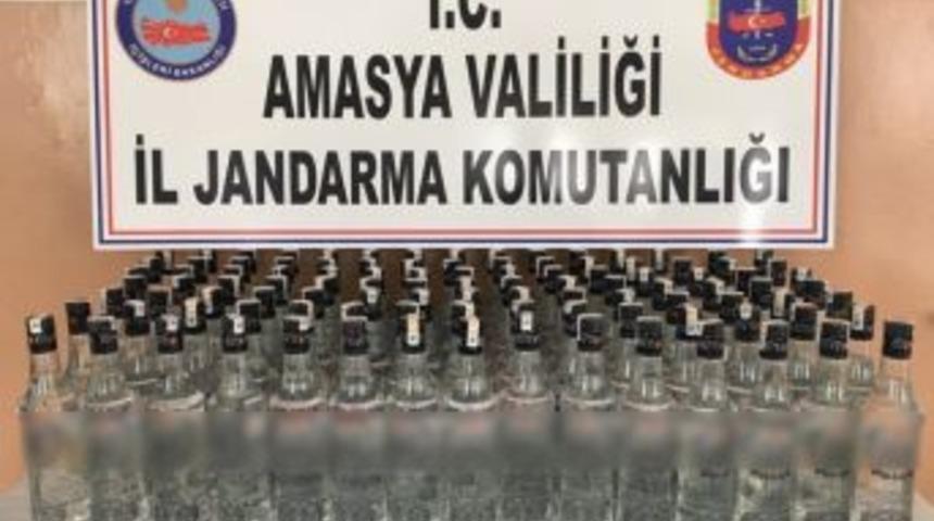 Amasya&rsquo;da 107 Şişe Ka&ccedil;ak İ&ccedil;ki Ele Ge&ccedil;irildi