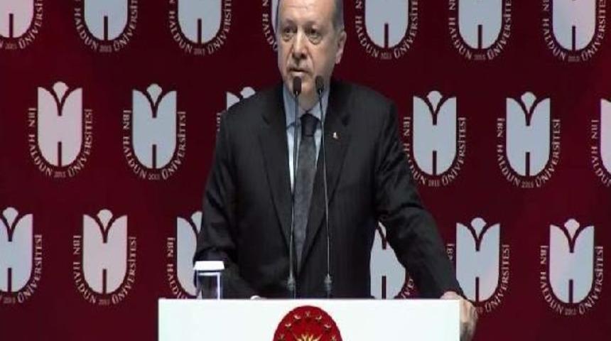 Cumhurbaşkanı Erdoğan, İbn Haldun &Uuml;niversitesi A&ccedil;ılış T&ouml;reninde Konuştu (1)