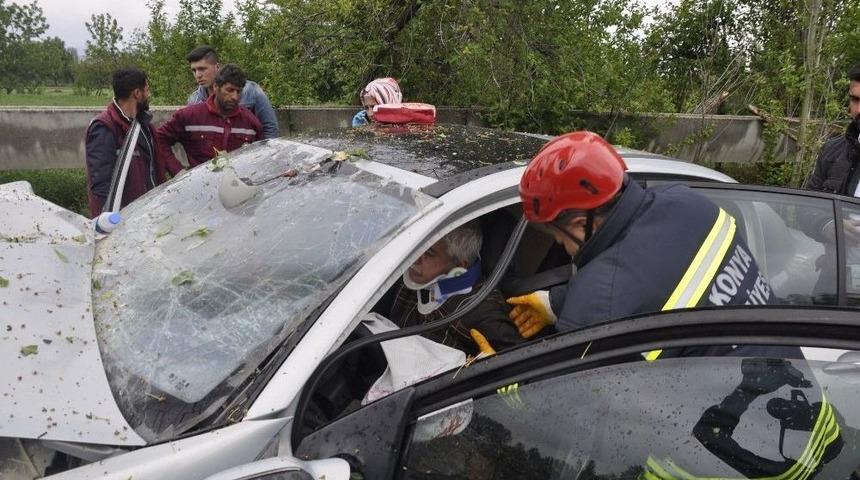 Seydişehir&rsquo;de Trafik Kazası: 2 Yaralı