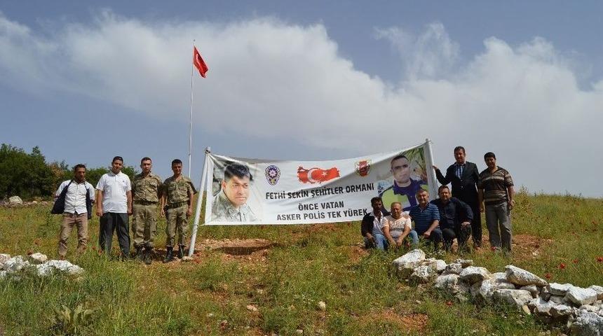 Besni&rsquo;de Fethi Sekin Hatıra Ormanı Oluşturuldu