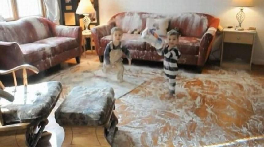 Arkanızı d&ouml;nd&uuml;ğ&uuml;n&uuml;z an &ccedil;ocuğunuz ne mi yapıyor? 