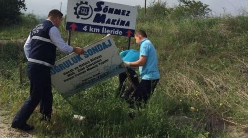 Zabıtadan Tabela Operasyonu