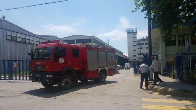 Cam Fabrikasında Çıkan Yangın Korkuttu