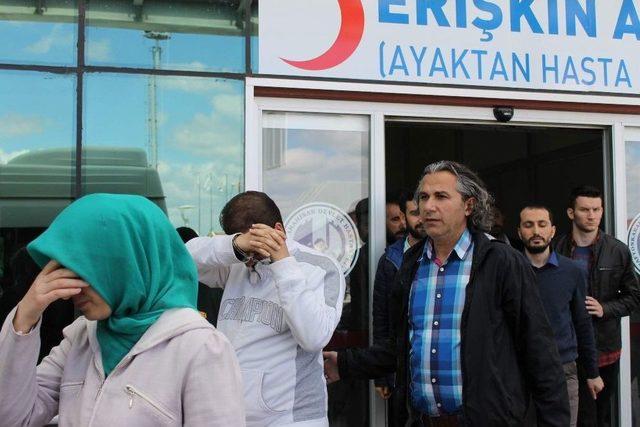 Fetö Şüphelisi Kadın Sağlık Kontrolüne Güneş Gözlüğüyle Girdi