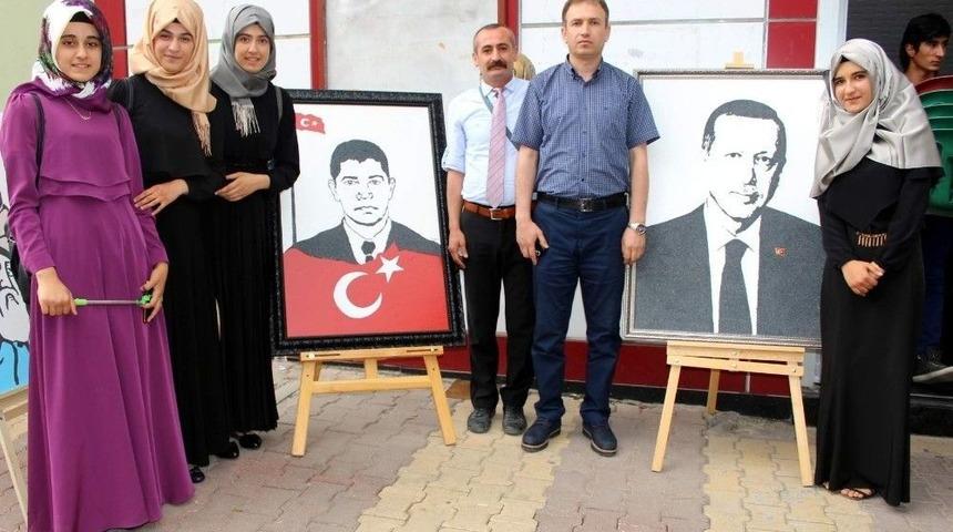 Atat&uuml;rk Kız Anadolu İmam Hatip Lisesinden Resim Sergisi