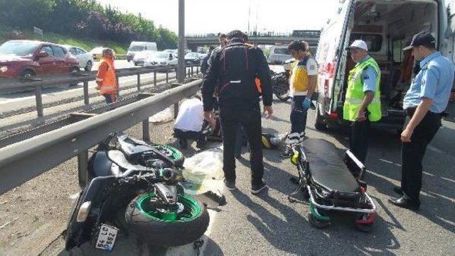 Tem'de Motosiklet Kazası: 1 Ağır Yaralı