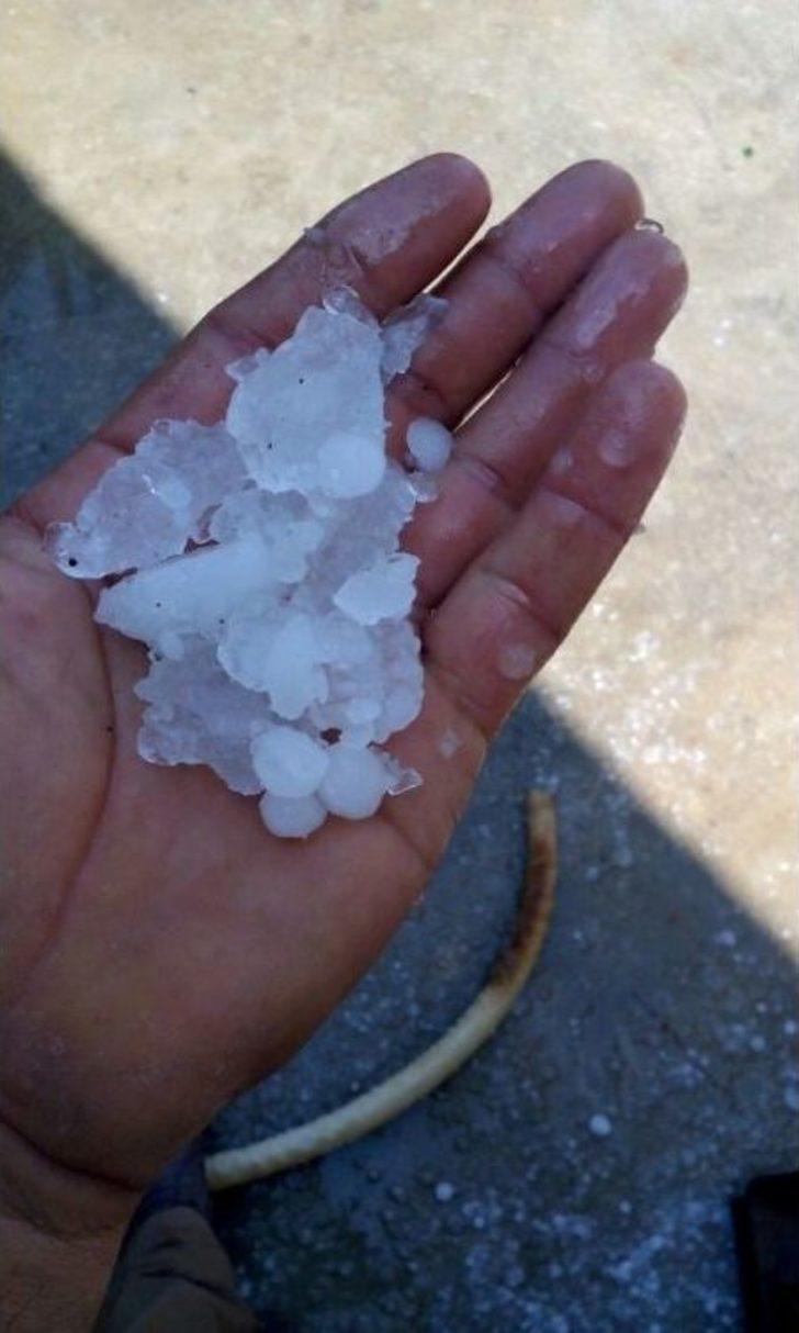 Hatay’a Fındık Büyüklüğünde Dolu Yağdı G3