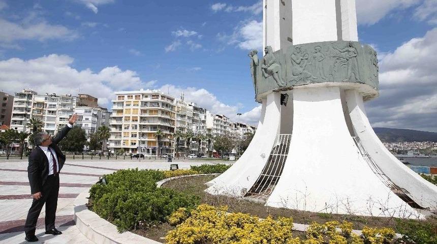 Karşıyaka&rsquo;nın Simgesi &lsquo;anıt&rsquo; Yenileniyor