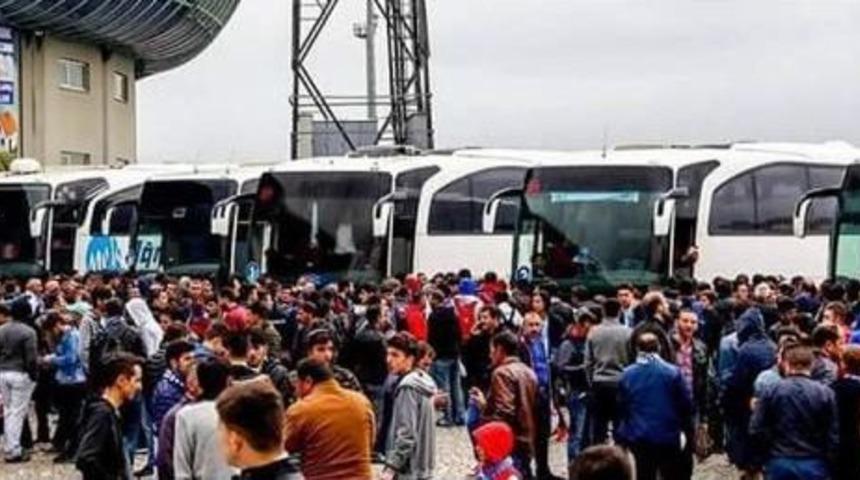 Erzurumsporlu Binlerce Taraftar Bug&uuml;nk&uuml; Ma&ccedil; I&ccedil;in İstanbul'da