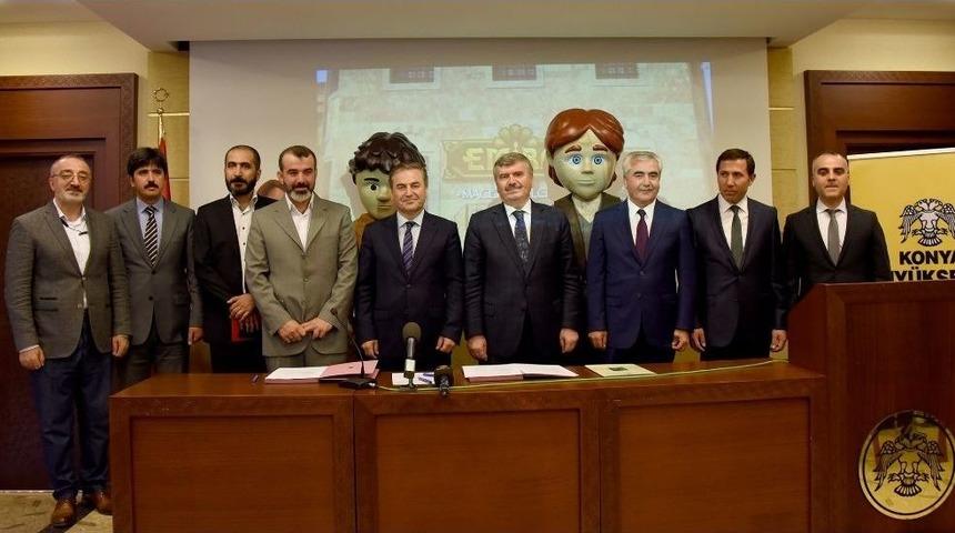 Konya B&uuml;y&uuml;kşehir Belediyesi,&lsquo;emiray&rsquo; &Ccedil;izgi Dizisi İ&ccedil;in Trt İle Protokol İmzalandı