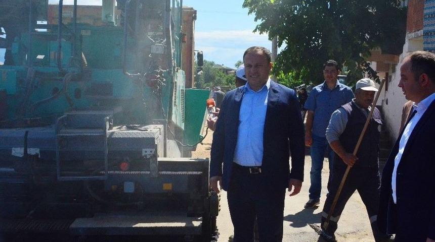 Erbaa&rsquo;da Sıcak Asfalt &Ccedil;alışması