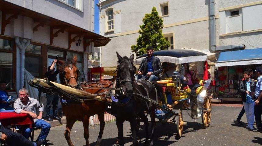 Zabıtadan Adalar B&ouml;lgesindeki Faytonculara Denetim
