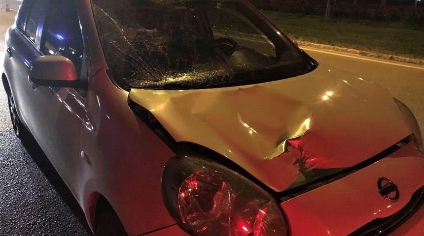 Trafik Polisine Uygulama Esnasında Ara&ccedil; &Ccedil;arptı