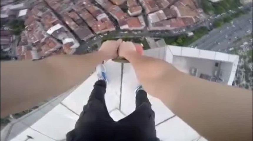 (&ouml;zel Haber) 200 Metre Y&uuml;kseklikte Kaykayla Kaydılar