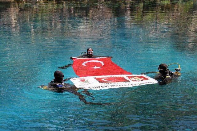 15 Temmuz Şehitleri Anısına Gökpınar Gölü’ne Tüplü Dalış