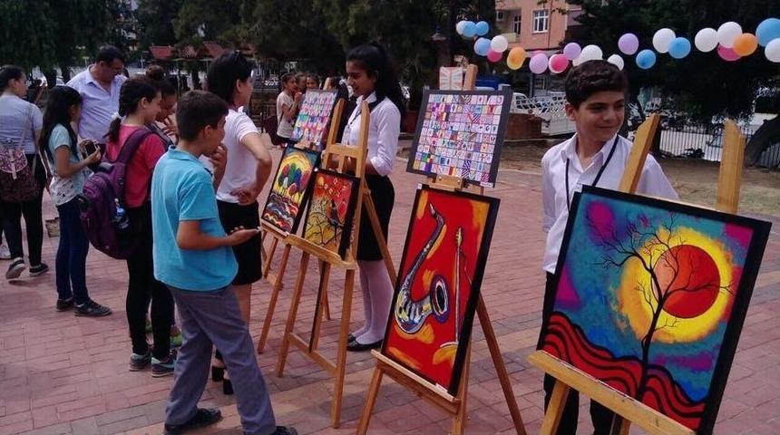 Samandağ’da Öğrencilerden Resim Sergisi
