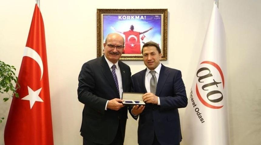 Siirt Heyeti Ato Başkanı G&uuml;rsel Baran&rsquo;ı Ziyaret Etti