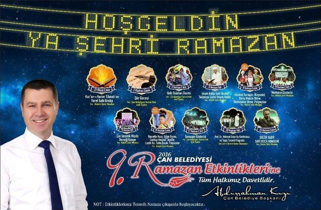 Çan Belediyesi 9.ramazan Etkinlikleri Başlıyor