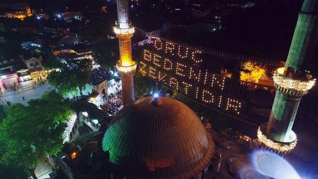 Eyüp Sultan’da İlk Teravih Havadan Görüntülendi