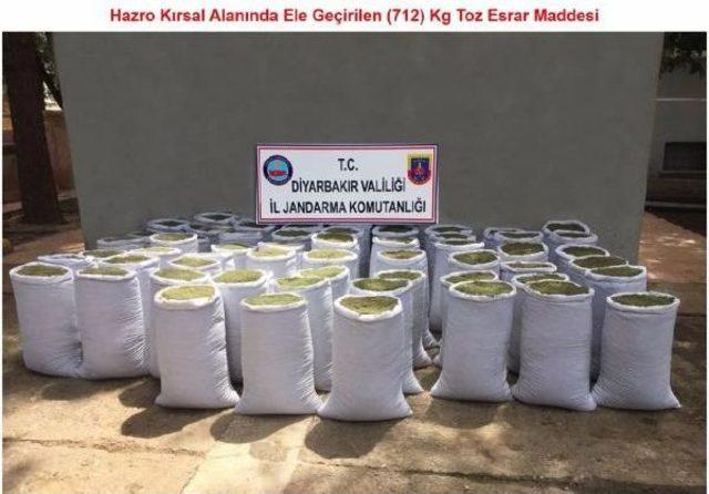 Diyarbakır'da 5 Ton 174 Kilo Esrar Ele Geçirildi
