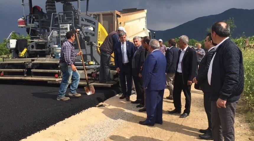 Vali Nayır, Sıcak Asfalt Çalışmalarını İnceledi