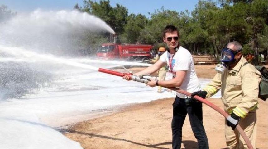 Yabancı Ormancılar Yangın Tatbikatı Yaptı