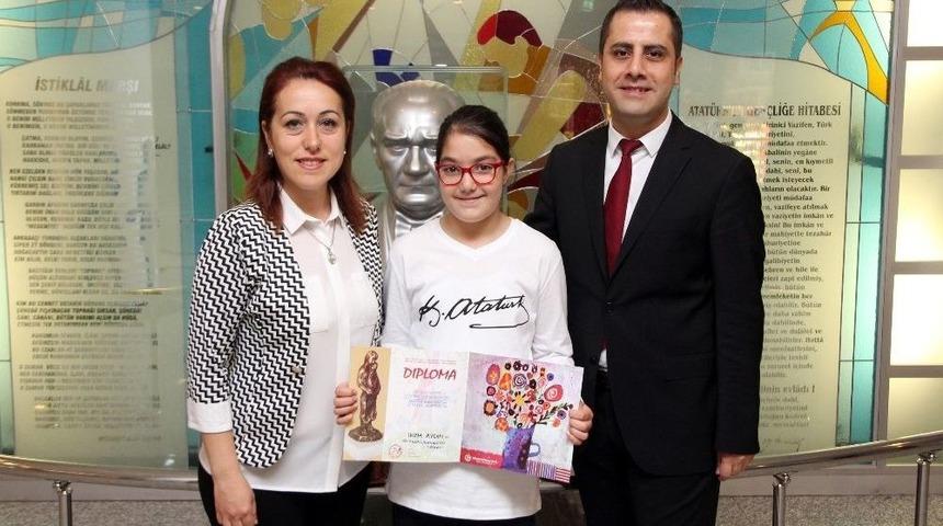 &Ouml;zel Sanko İlkokulu &Ouml;ğrencisinin Resim Başarısı