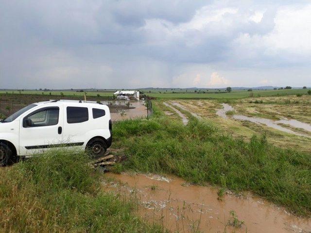 Tekirdağ’da Tarlaları Dolu Vurdu