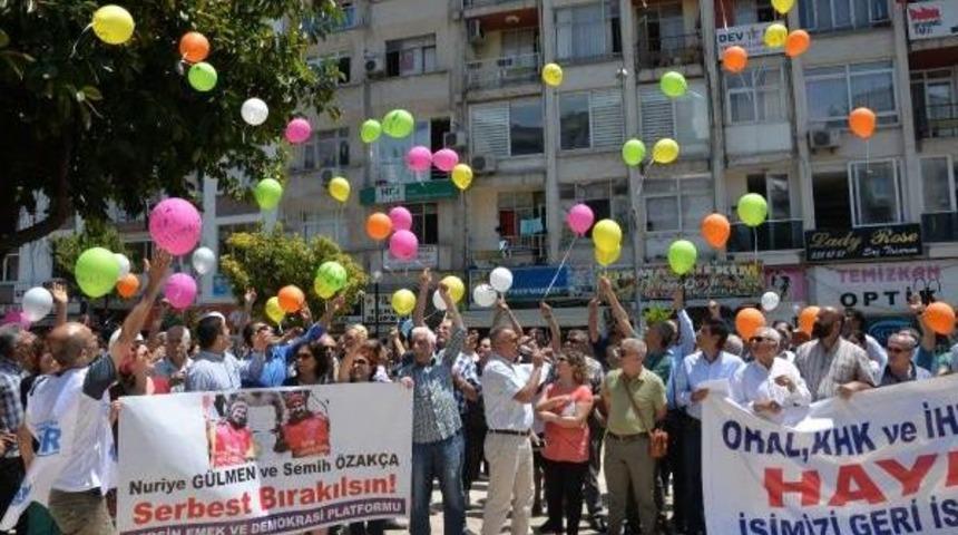 Tutuklu Eğitimciler I&ccedil;in Balonlu Eylem