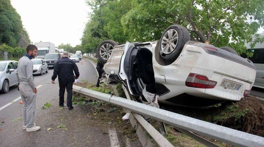 Otomobil Takla Attı: 1 Yaralı