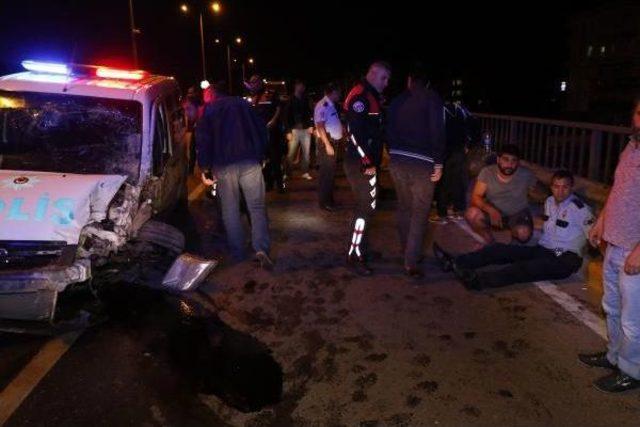 Polis Aracı Otomobile Arkadan Çarptı: 1 Ölü, 5 Yaralı