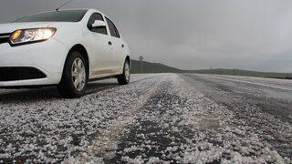 Digor’da Dolu Yağışı