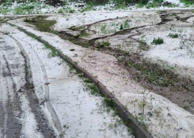 Amasya'da Dolu Yağışı Etkili Oldu