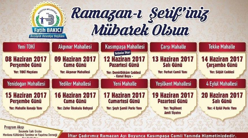 Boz&uuml;y&uuml;k Mahalle İftarlarında Buluşuyor