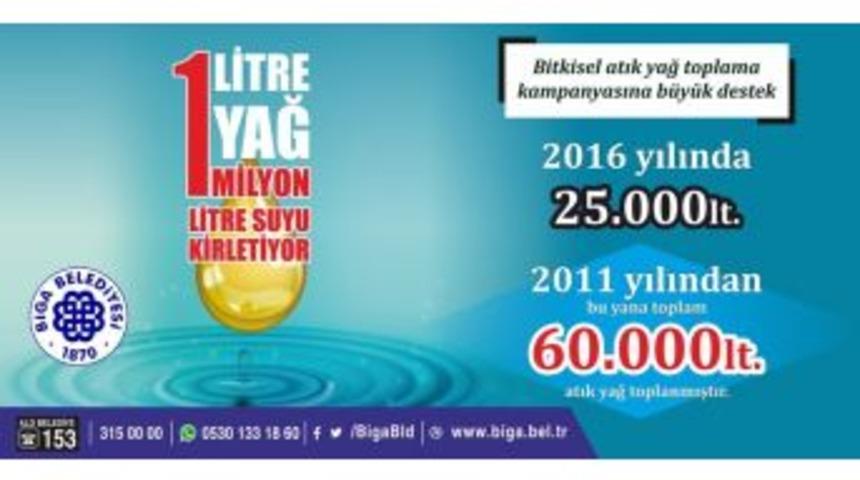 60 Bin Litre Bitkisel Atık Yağ Toplandı