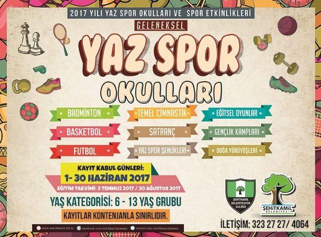 Şehitkamil’de Yaz Spor Okulu Kayıtları Başlıyor