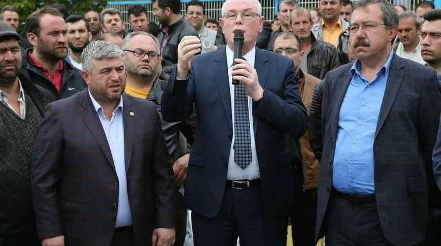 Başkan Kurt, Eylemdeki Cam İş&ccedil;ilerini Ziyaret Etti