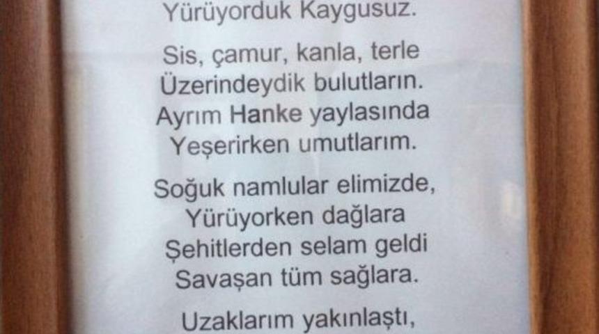 Şehit Komutandan Duygulandıran Şiir